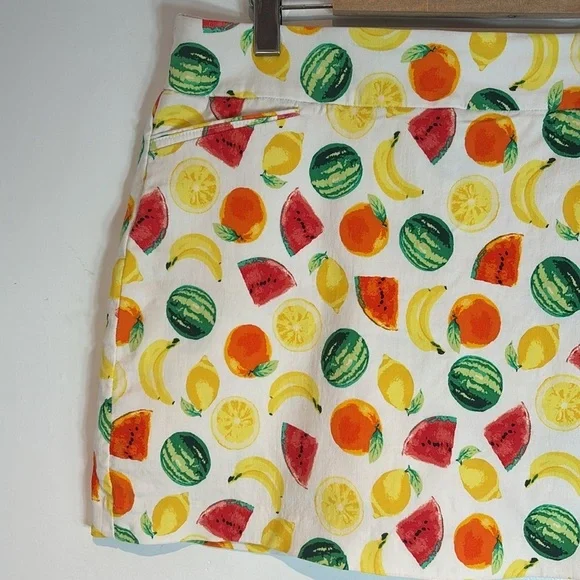 ATTYRE Women's Skort Skirt Fruit Watermelon Banana Lemon Orange size 14 - Picture 2 of 7
